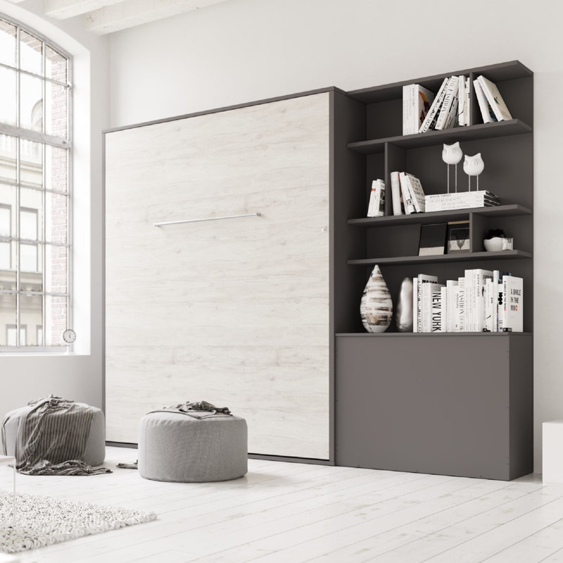Ayvri EU Double - 140 X 200 Cm Bed, White/Grey