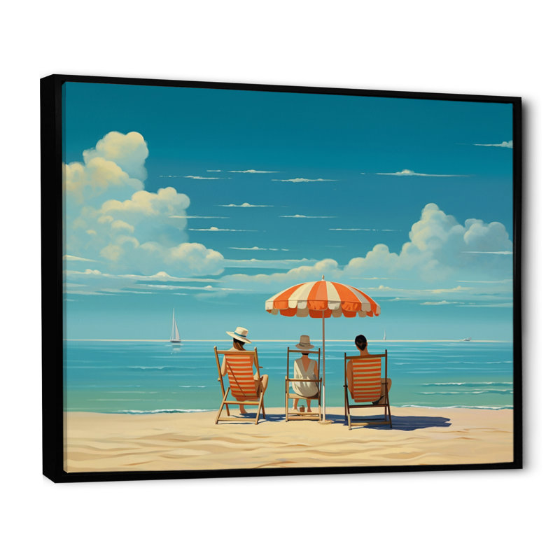 Phan sur toile, H 30 po x l 40 po, Cadre flottant noir