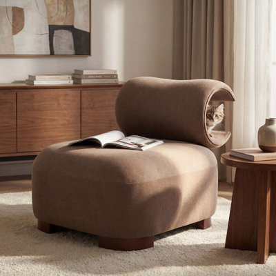Fauteuil d'appoint moderne et résistant aux animaux de compagnie pour un confort de salon et un usage multiple