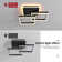 3-Light 65cm LED Flush Mount,Modern Dimmable LED Ceiling Light With Remote,Square Aluminum Frame