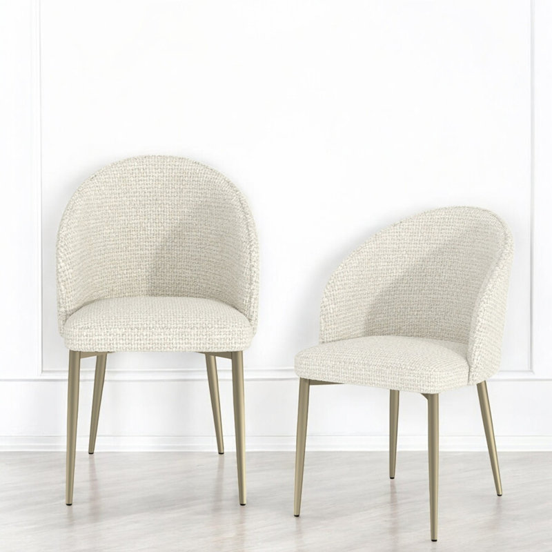 Chaise rembourrée (ensemble de 2), Blanc