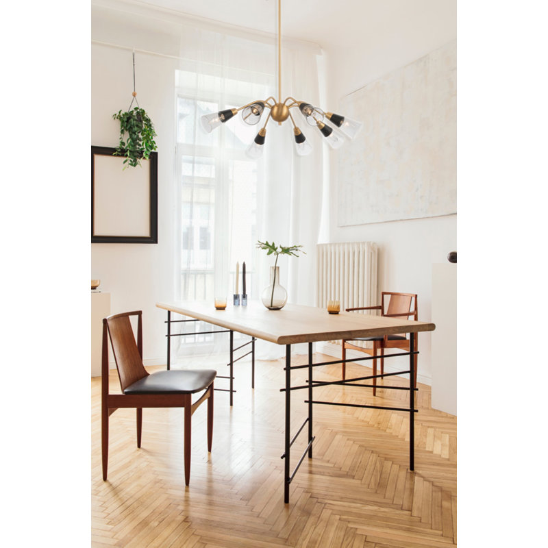Ponti 7 LT noir mat avec nouveau lustre en laiton Kalco