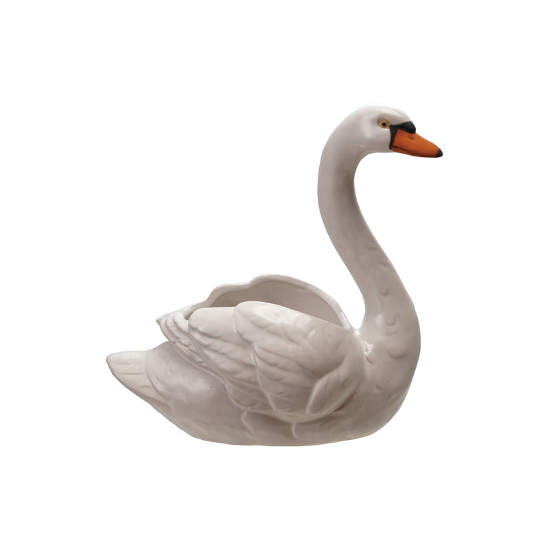 Pot à fleurs en grès Swan, Open