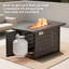 Table de foyer d'extérieur au gaz propane 43 "50 000 Btu, certifiée Etl avec couvercle et remplisseur de pierres volcaniques
