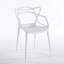 Chaise en plastique 4 pièces blanc-895328211