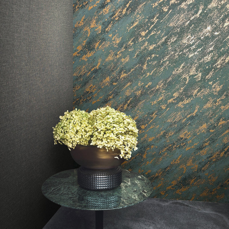 Eclectic 33cm x 70cm Semi-Gloss Wallpaper Roll, Blue