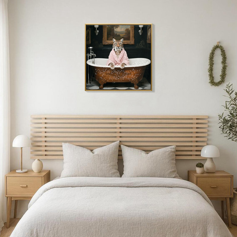 Tiger in Bathtub Wall Art Print Poster