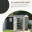 Remise de jardin en métal 9 pi 6 pi avec fenêtre et portes à charnières