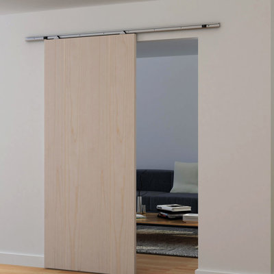 Modern Sliding Barn Closet Door Hardware Track Kit System Unit for Single Door Accessory