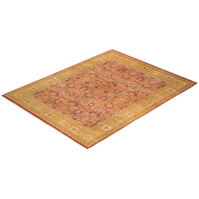 Victori One-of-a-Kind 8' 1" X 10' 5" 2000s Wool Area Rug in Orange