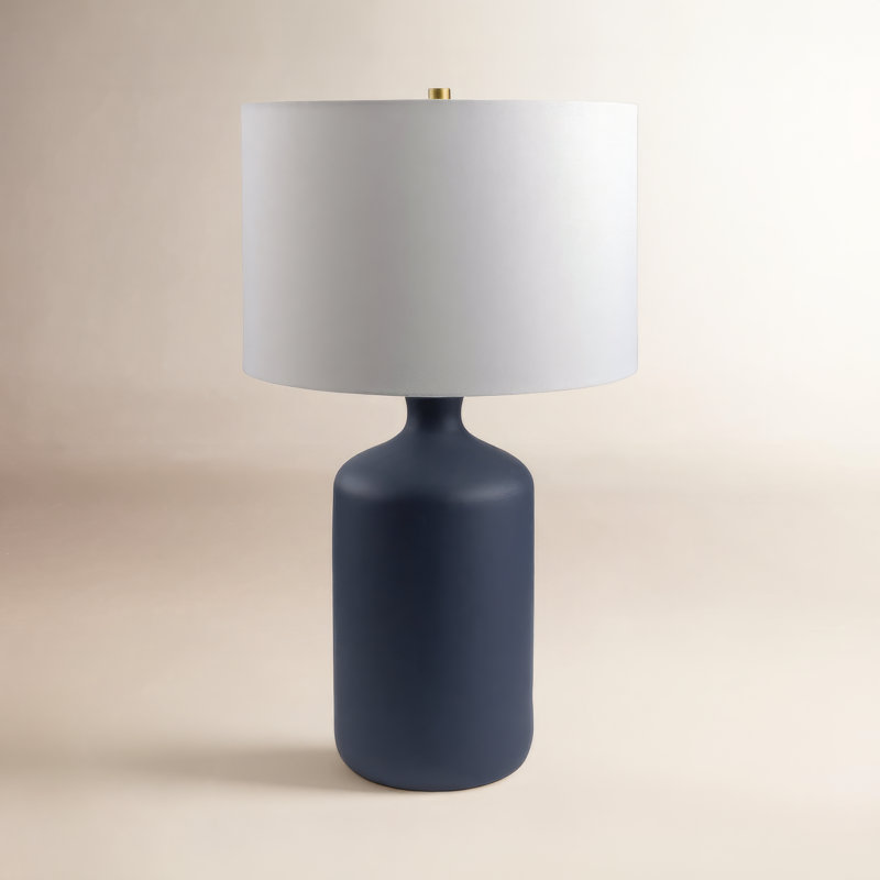 Ivor Ceramic Table Lamp, Navy