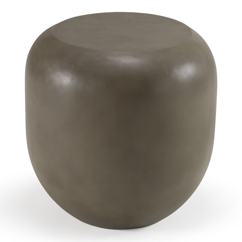 Denny - Table de bout moderne gris Contrete
