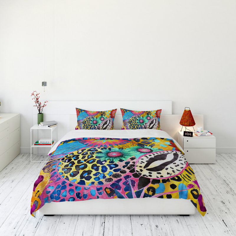 Modern & Contemporary Polyester Duvet Cover, King Duvet Cover + 2 King Shams
