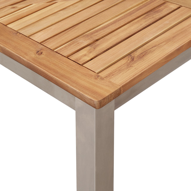 4 - Person Wood Patio Dining Set with, 75cm H x 180cm W x 90cm D