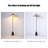 Vintage Rattan, Solid Wood and Wrought Iron Floor Lamp
