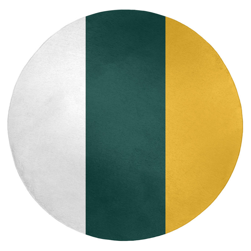 Chenille Striped Indoor Rug, Round 5'