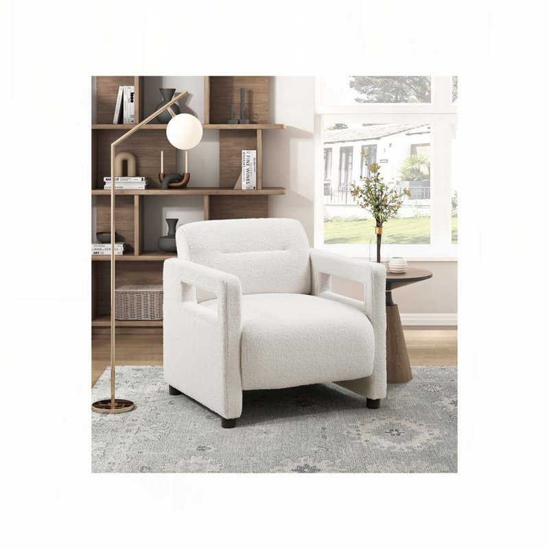 Fauteuil d'appoint Boucle Upholstery, Beige