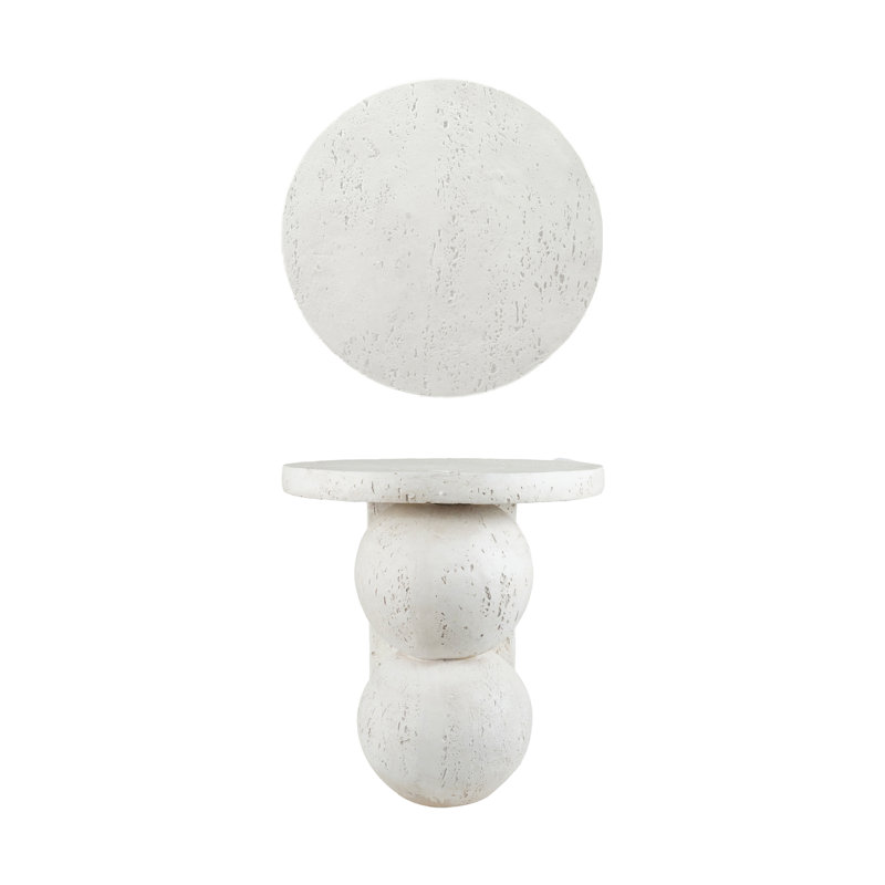 Resin and Stone Powder Accent Table