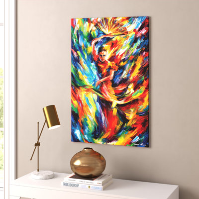 Flamenco by Leonid Afremov - Wrapped Canvas Print
