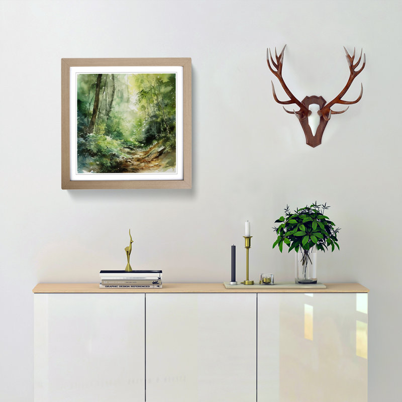 Single Picture Frame Print on Wood, Oak
