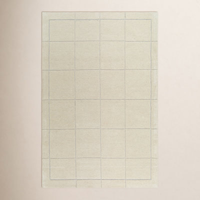 Mallory Hand-Woven Pearl Geometric Rug