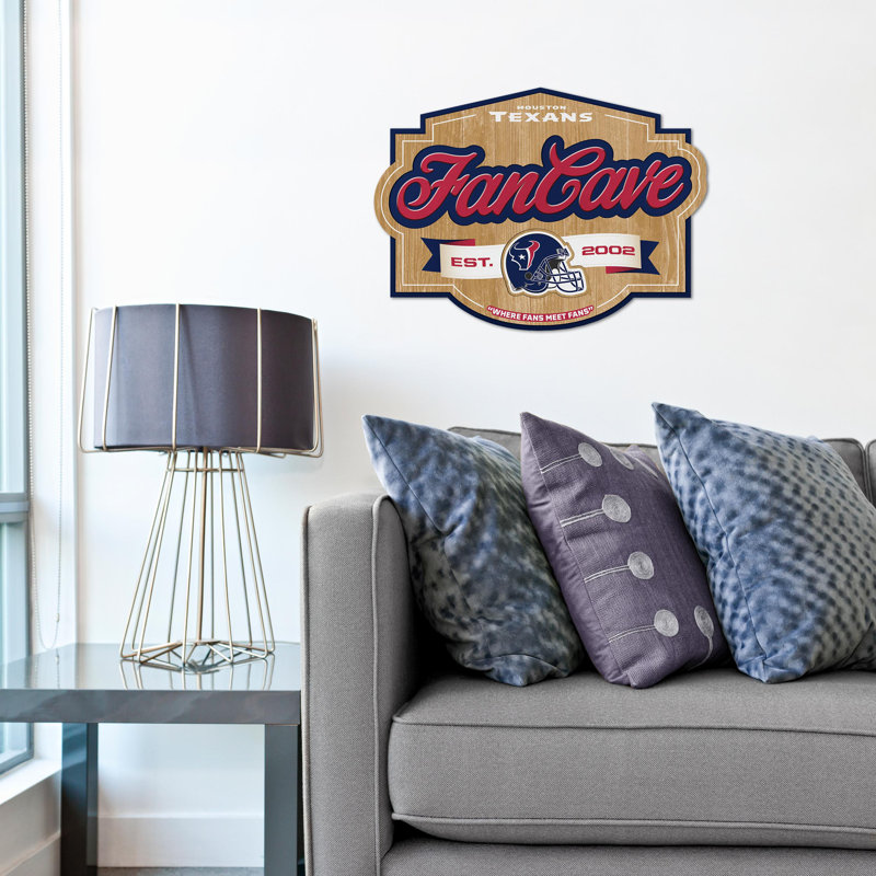Houston Texans 3D Wood Fan Cave Wall Sign