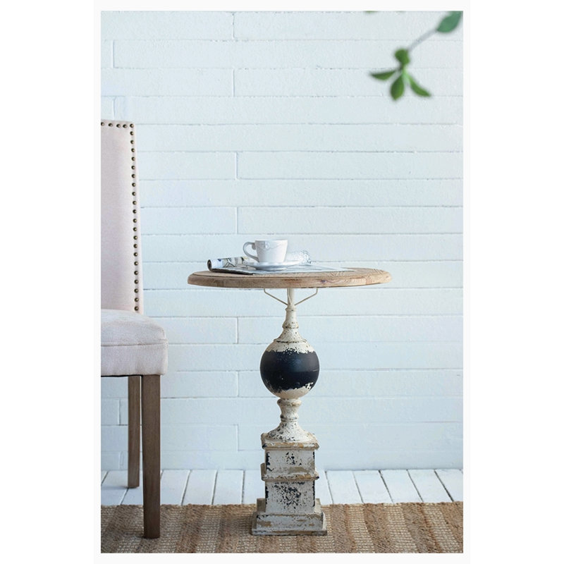 Bittle Solid Wood Top End Table