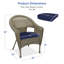 Chaise de patio à dîner avec coussins simple Watts-37026434-37026437