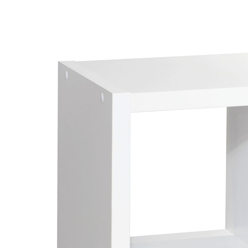 Smart Cube 8-Cube Organizer Storage With Opened Back Shelves,2 X 4 Cube Bookcase Book Shleves For Home, Office, White