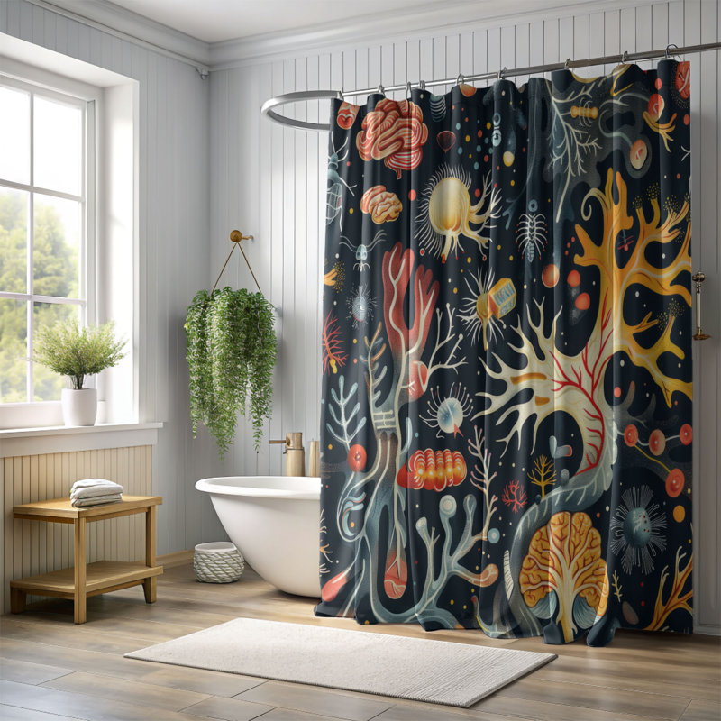 Rideau de douche Brain Web - Premium, H 74 po x l 71 po