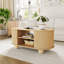 Table basse simple cannelée ovale avec rangement 39,37 po-910630782