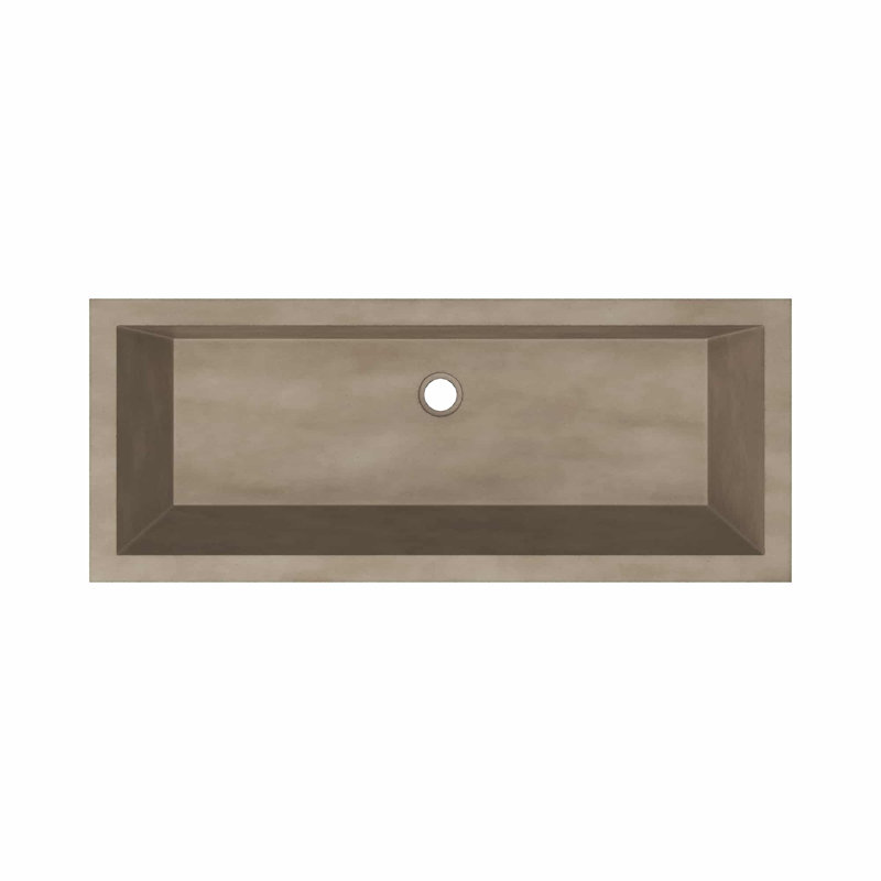 Arcata 36" Undermount Concrete Trough Bathroom Sink, Earth