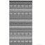 Tapis intérieur / extérieur noir et blanc de style géométrique