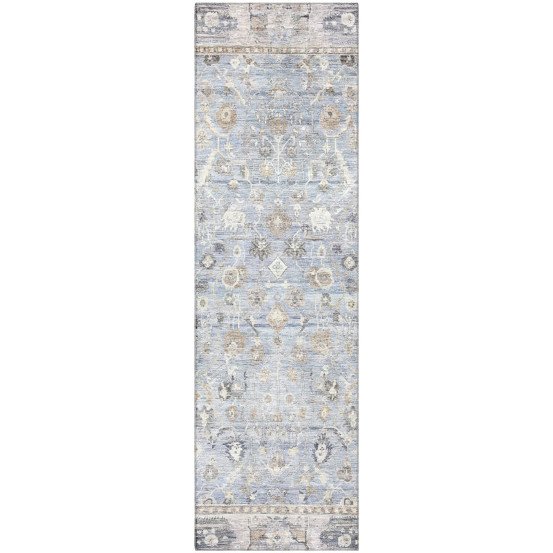 Premium Machine Washable Maag AMF1772 Global Rug, Runner 2'3" x 7'6"