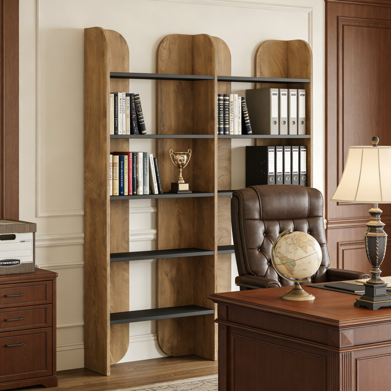 Bibliothèque de rangement à cadre en bois pour le salon