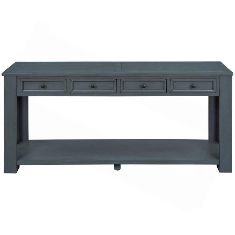Console / canapé avec tiroirs de rangement et tablette inférieure pour le vestibule, Marine
