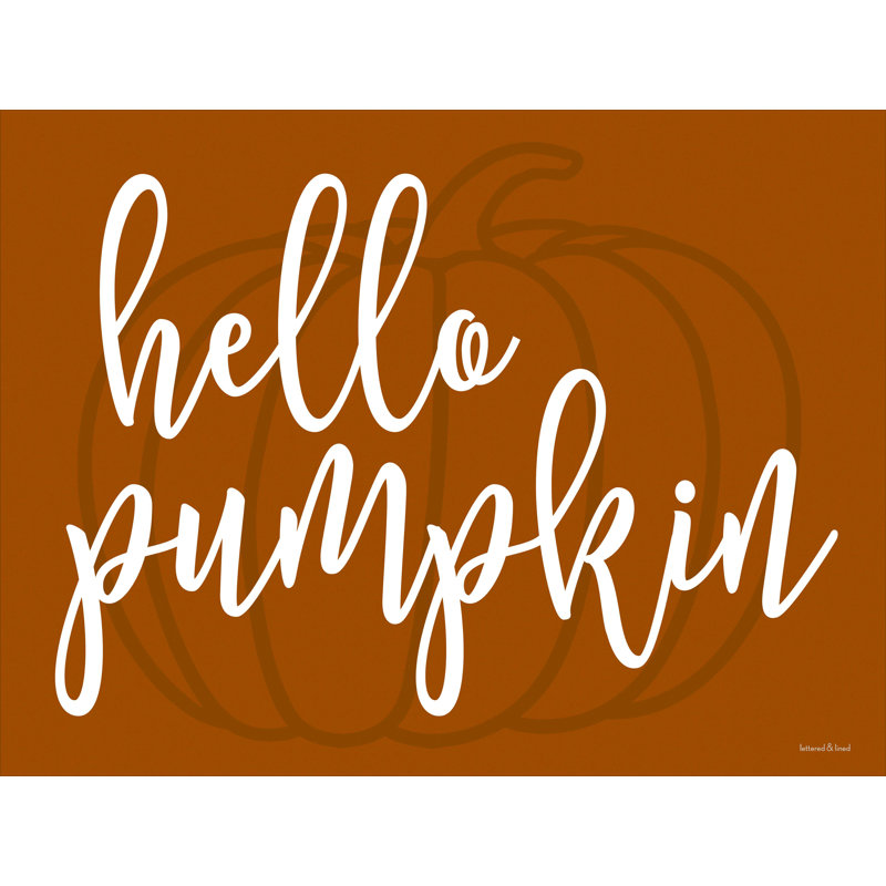 " Hello Pumpkin " Mixed Media Print, 32" W x 24" H