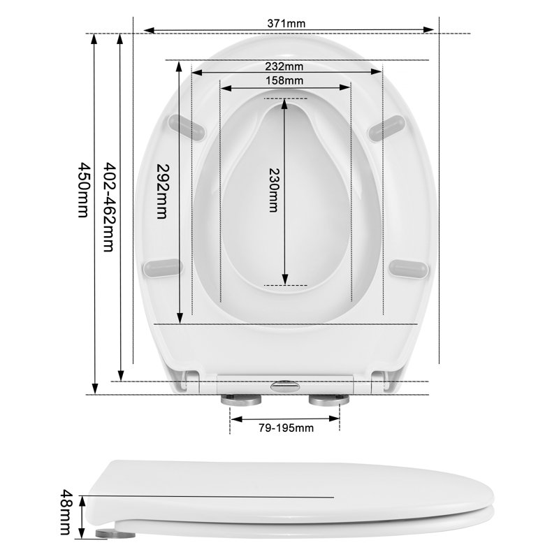 Nadya Soft Close Roun Standard Toilet Seat