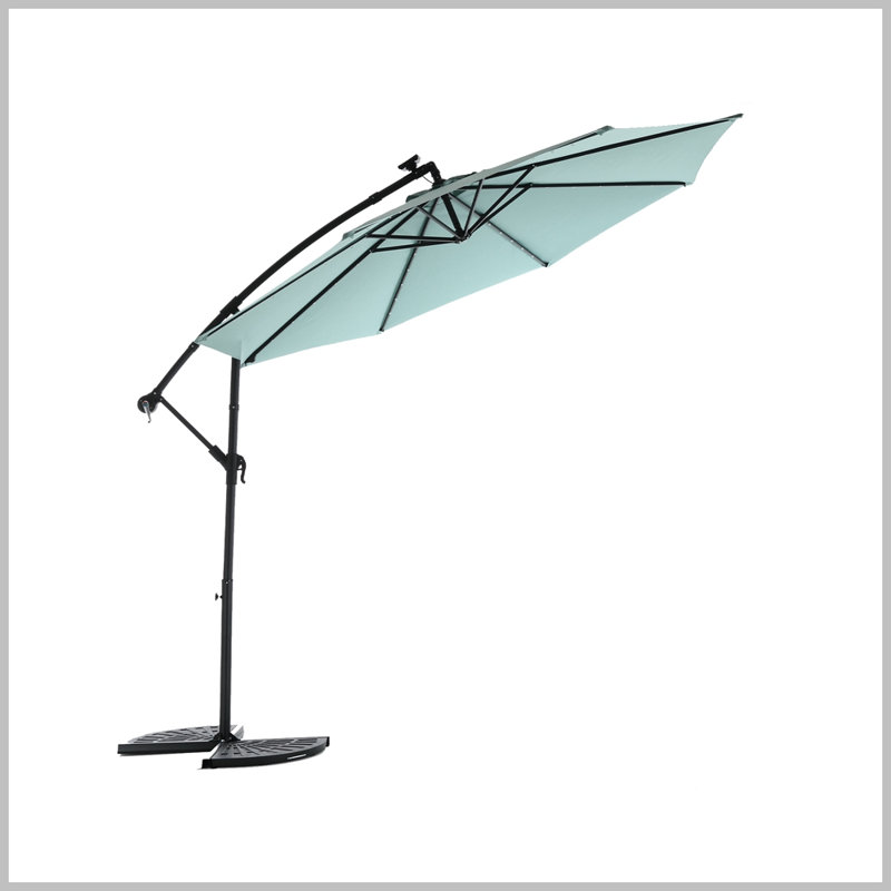 116,14 Parasol avec contrepoids inclus, Vert clair