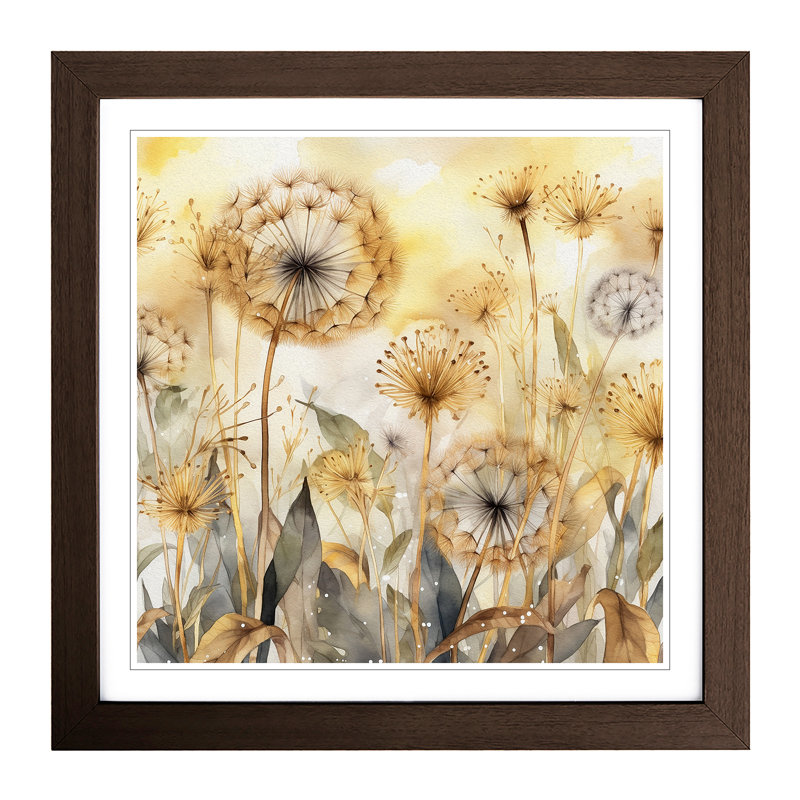 Single Picture Frame Print on Wood, Walnut