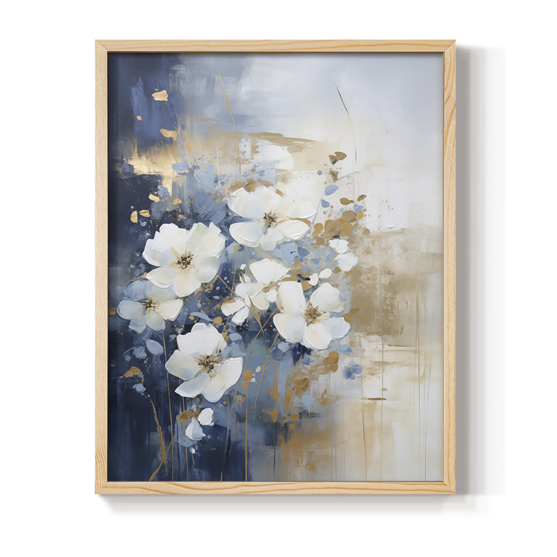 Reproduction encadrée FLORAL Series CECIX - bois massif, H 11 po x l 9 po