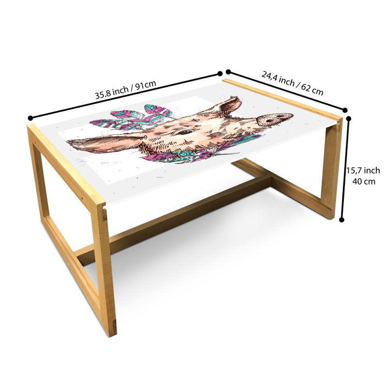 Iren Sled Coffee Table, 90cm H x 62cm W x 40cm D