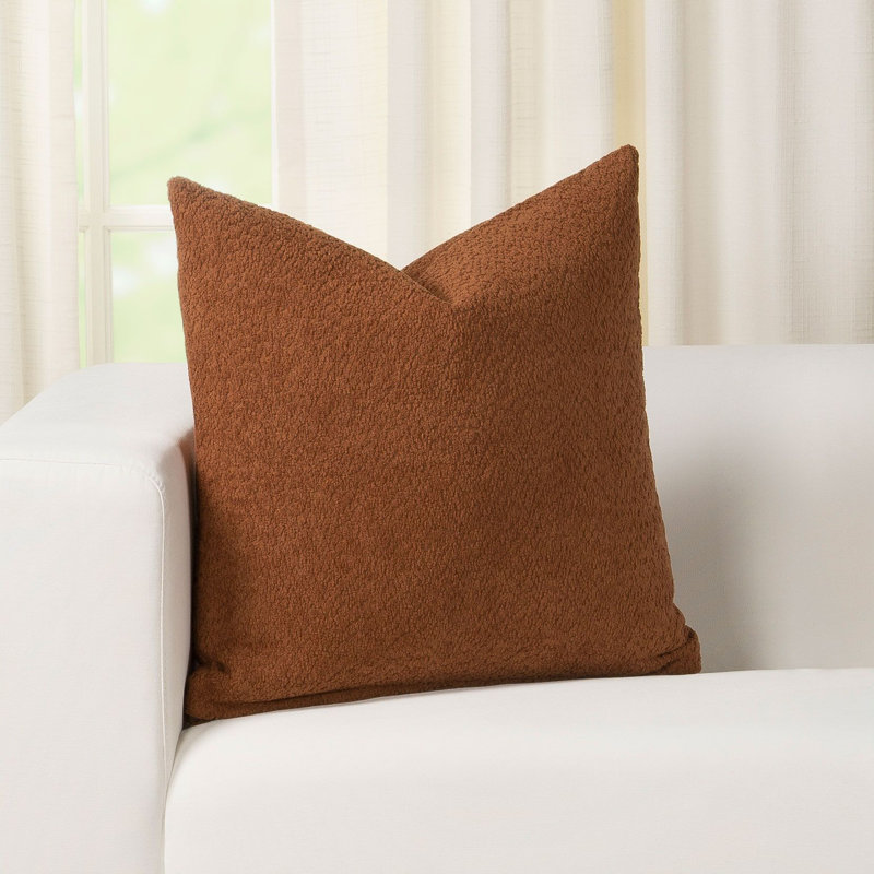 Housse et insert de coussin carré en polyester Dapple, Orange, 26 po x 26 po