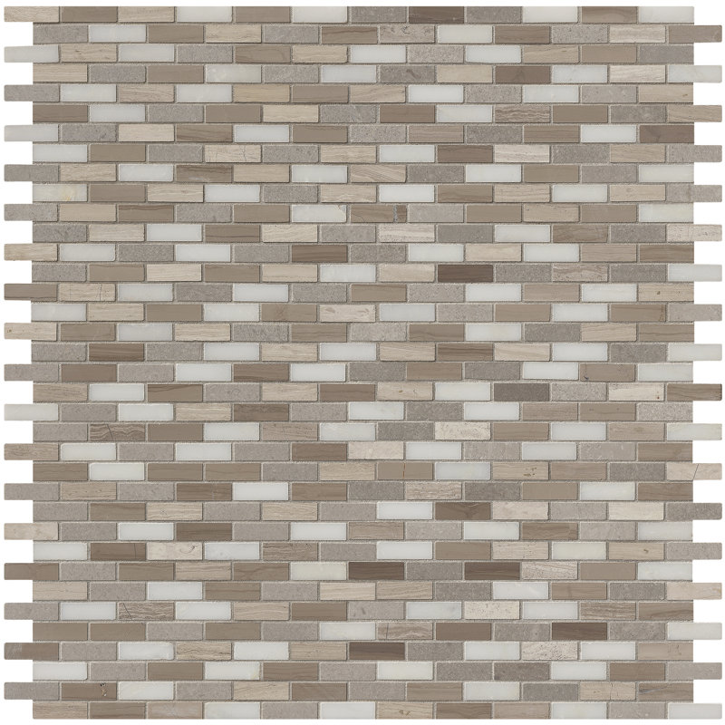 Carreau de mosaïque en marbre adouci pour plancher et mur 12 po x 13 po Canyon Gale