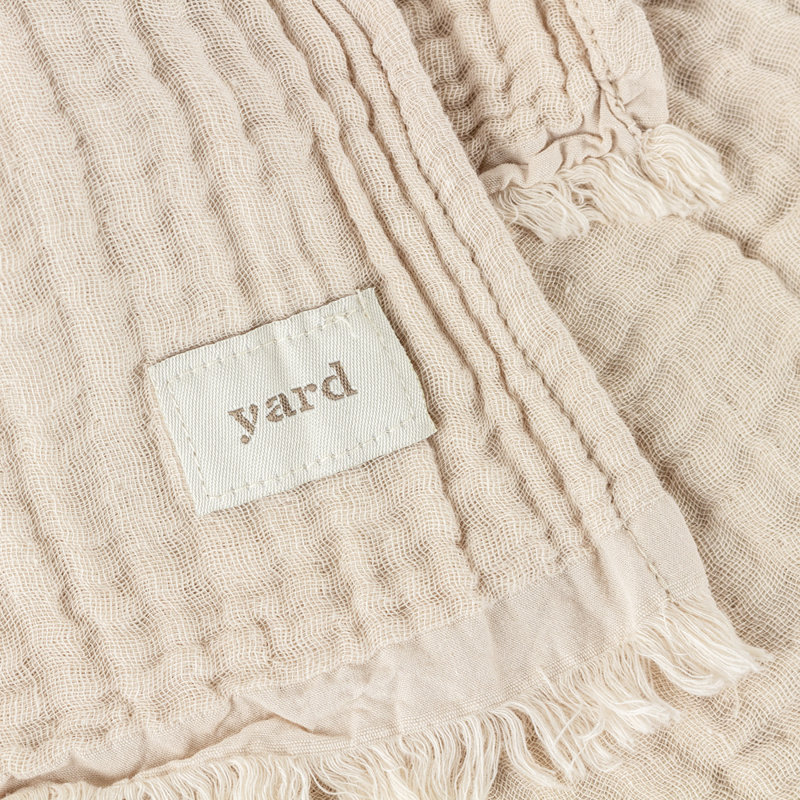 Knitted Throw Blanket, Brown, W240 x L260cm