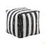 Pouf moderne et repose-pieds rembourré en tissu rayé, repose-pieds antidérapant, fauteuil à billes, pouf assis