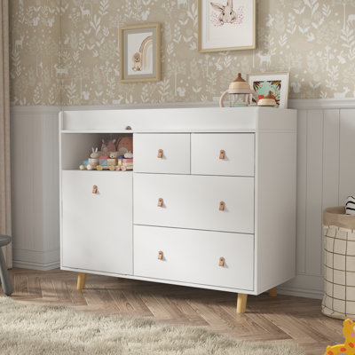 Commode à langer moderne avec rangement solide