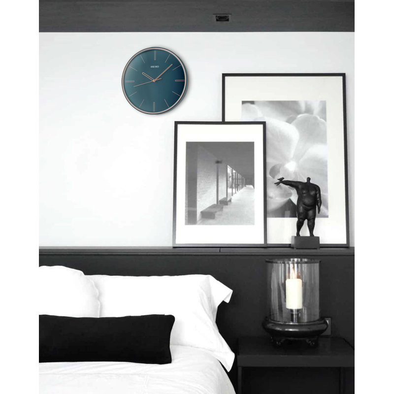 QXA739LLH Wall Clock, Navy blue mat
