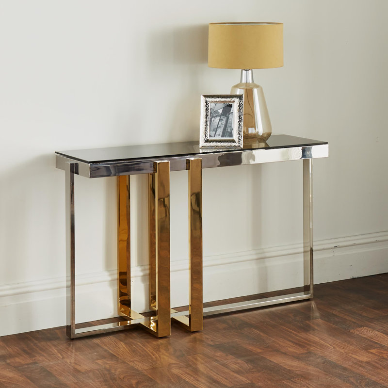 Adison 120cm Glass Top Console Table