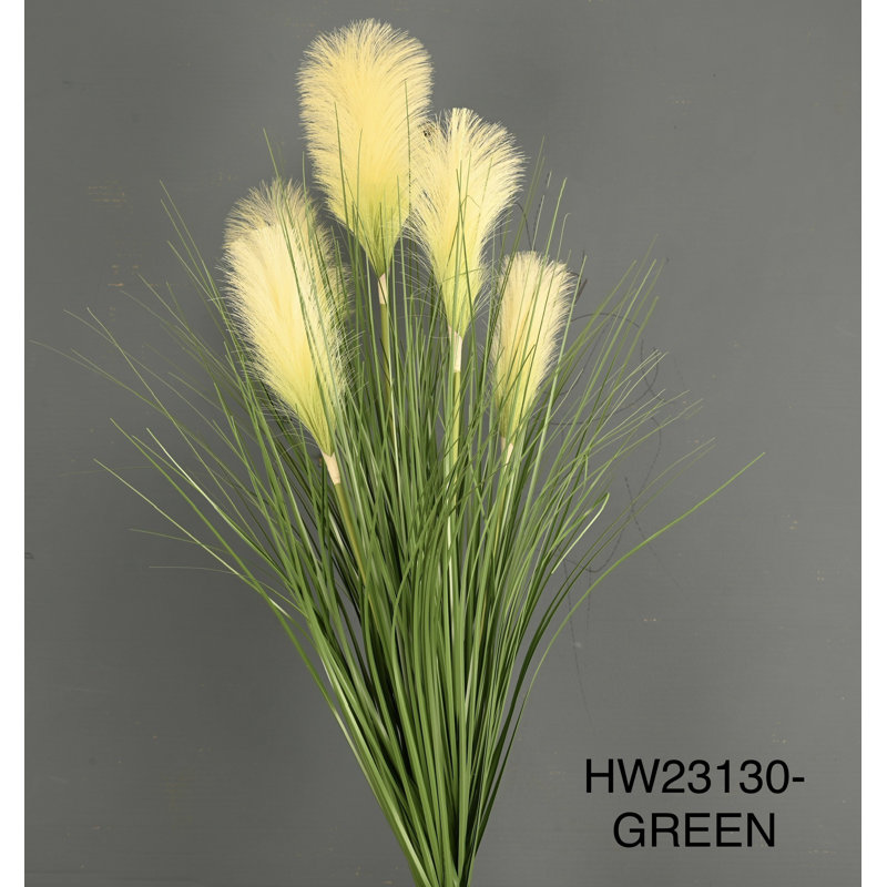Mclaughlin Faux Silk Pampas Grass Arrangement, Green